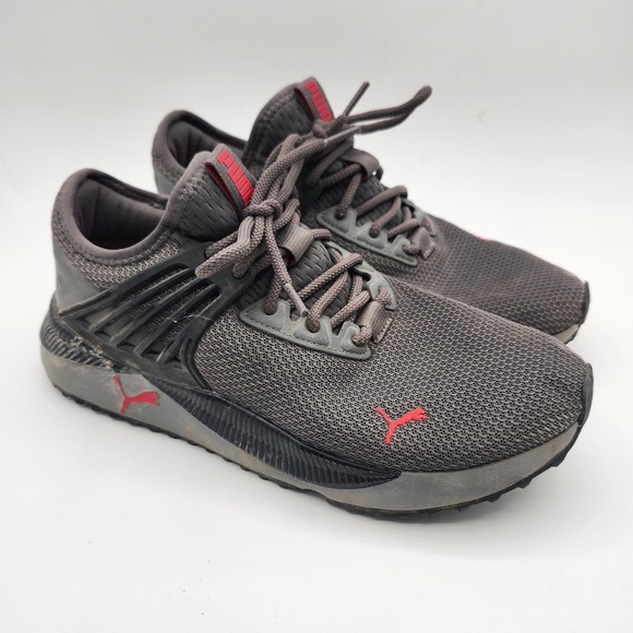 Puma Pacer Future SoftFoam+ Men's Size 8.5 Gray Red Running Shoes 386453-02 - Picture 1 of 6